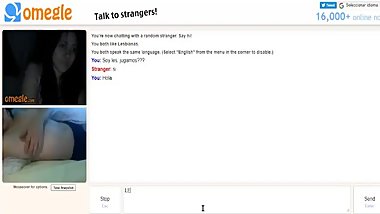 Lesbiana enseÃ±a sus tetas en Omegle - Lesbian shows her tits on Omegle