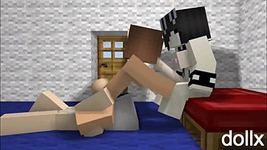 Minecraft 2 Lesbians & 1 Futa
