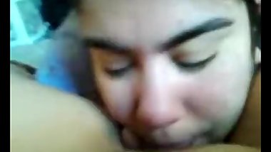 Chubby lesbian eats her girlfriend to orgasm