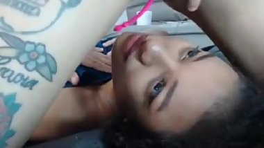 girl squirts cream on girls face