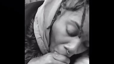 Lesbian stud sucking dick