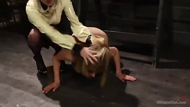 Cherry Torn forces Mona Wales to lick her spit