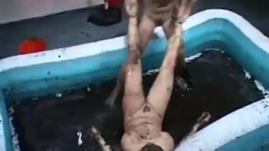 Lesbian mud wrestling