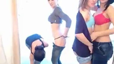 beautiful chubby stoner chick plays with rabbit