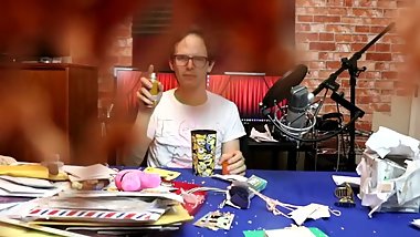 Crazy Lesbian celebrates the downfall of the patriarchy by opening boxes