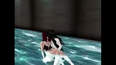 Two Lesbians Kissing In The Pool Part 1