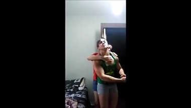 Teen Fbb Poses with Girlfriend