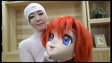 any types of transforming and unmask scene for japanese kigurumi porn girls