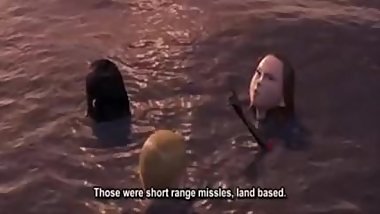 Daughter rides mum, while son motorboats