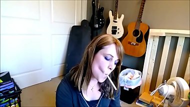 Smoking Lesbian All White 100 Q&A - She has the Fetish!