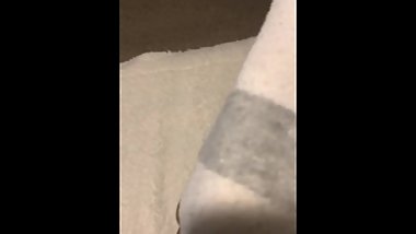 Ebony teen socks up close ASMR