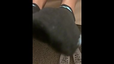 Teen feet up close ASMR