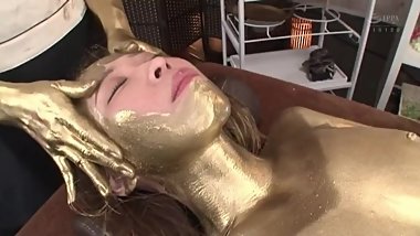 Golden lesbian massage