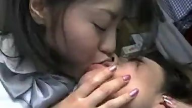 Office lesbian lick girl face