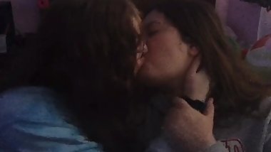 passionate teen lesbians makeout