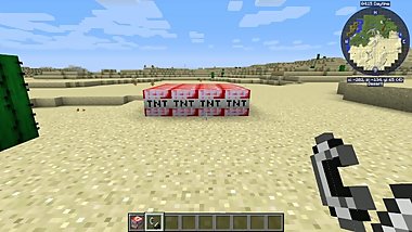 Minecraft TNT x1000ã‚’16å€‹çˆ†ç™ºã•ã›ãŸçµæžœ Result of exploding 16 Minecraft TNT x1000