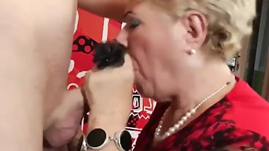 Old and young group sex with 2 grandmothers