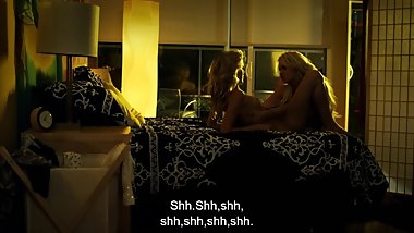 Beautiful lesbian on bed