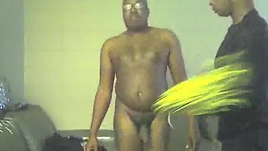 Deshun gives don 30 hard smacks on his dick for peeing in the sink