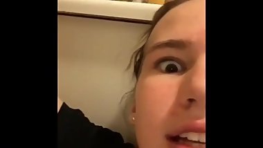 Sexy white girl, dirty talking and showing her stuff