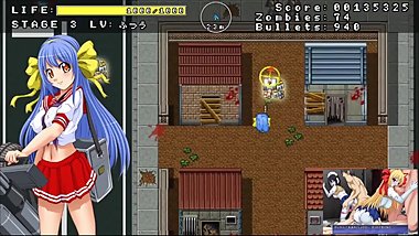 Schoolgirl & Gatling Gun ~Of The Dead~ pt 1 let's eroge
